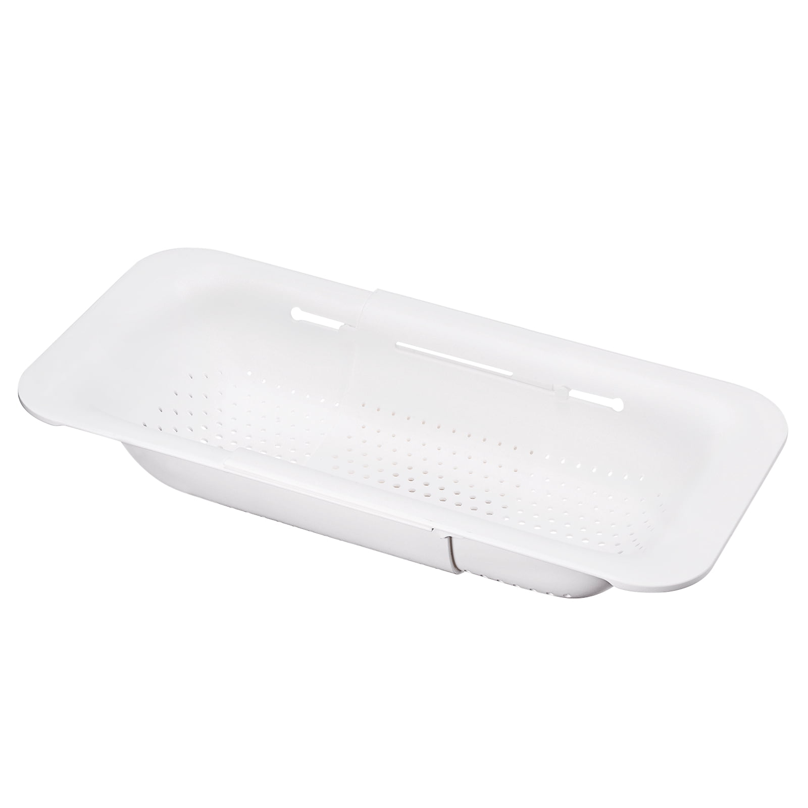 Unique Bargains Collapsible Food Colander Kitchen Plastic Basket for Food 1 Pc White