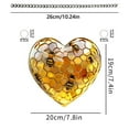thumbnail image 3 of 8 Inch Bee Heart Shaped 2D Acrylic Window Hanging Decor Bumble Honeycomb Acrylic Suncatcher Window Panel Art Crafts Door Sign Ornaments for Spring Summer First Bee Day Decorations, 3 of 7