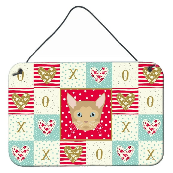 Carolines Treasures CK5119DS812 German Rex Cat Love Wall or Door Hanging Prints 8x12 multicolor