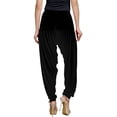 thumbnail image 2 of Stylesindia Solid Cotton Viscose Lycra Women's Patiala Harem Pants (Black), 2 of 2