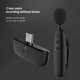 thumbnail image 4 of Micrófono inalámbrico Tipo-c Micrófono de solapa con clip Micrófono omnidireccional compatible con Bluetooth Inevent EL004987-00B, 4 of 7