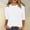 White, variant on CHUOU Womens Tops 3/4 Sleeve for Summer Polyester Solid Color Crew Neck Blouse