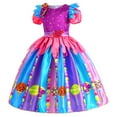 thumbnail image 2 of IBTOM CASTLE Rainbow Candy Costume for Girls, Kids Candy Princess Tutu Dress with Hair Hoop Halloween Birthday Party Fancy Dress Up Outfit, 2 of 8
