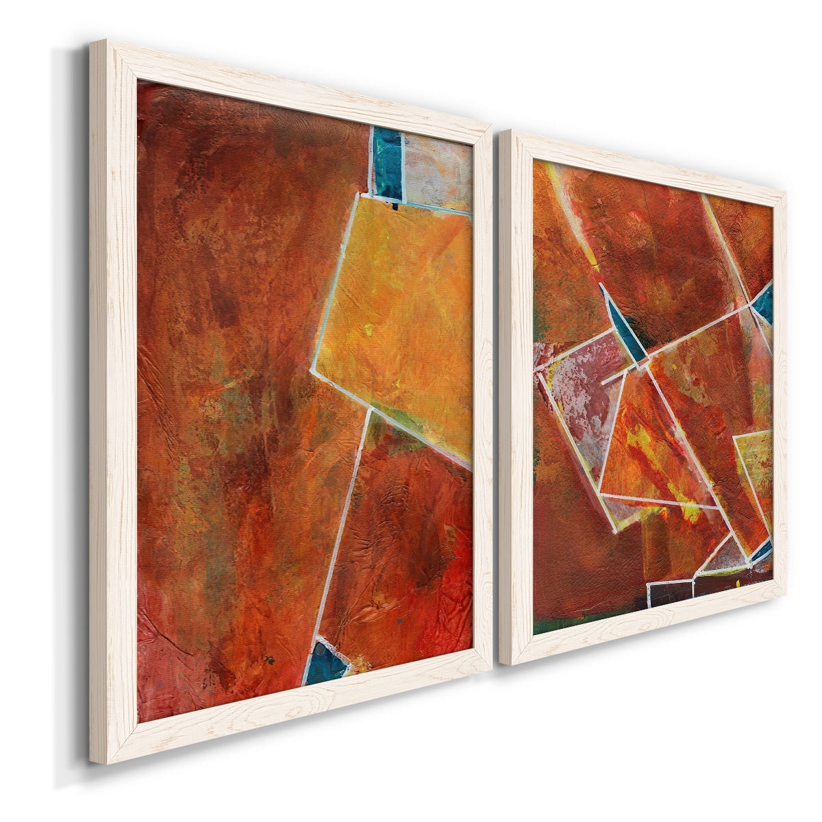 Primary Connection I - Premium Framed Canvas 2 Piece Set - Ready to Hang