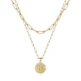 thumbnail image 1 of Collar Ursteel con capas de oro de 14 quilates, ajustable, 18 cm, 1 of 7