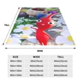 thumbnail image 4 of Lsque Pikmin Pattern Fuzzy Fleece Throw Blanket Extra Large,Super Soft,Fluffy and Warm Blankets for Couch,Bed,All Season Use (40"x30"), 4 of 7