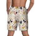 thumbnail image 4 of Balery Cartoon Chickens Mens Swim Trunks Swim Shorts for Men Quick Dry Inseam Beach Shorts with Compression Liner Pocket-XX-Large, 4 of 9