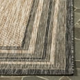 thumbnail image 5 of SAFAVIEH Courtyard Ercan Bordered Indoor/Outdoor Area Rug, Natural/Black, 9' x 9' Square, 5 of 8