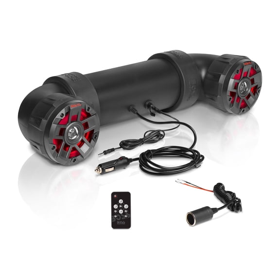 BOSS Audio Systems UTV4BRGB Bluetooth ATV/UTV Speakers, 4 Inch Marine Speaker System with Built-In Amplifier and RGB Lighting