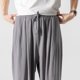 thumbnail image 3 of Mens Casual Baggy Pants Elastic Waist Loose Soft Trousers Solid Color Straight, 3 of 8