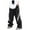 Black, variant on LUOGENLI Female Casual Pants Women Elastic High Waisted Baggy Track Pants Vintage Wide Leg Parachute Trousers Womens Casual Pants Relaxed Fit 38X29 Cotton Casual Pants Women Long Legs Black M