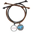 thumbnail image 1 of Quote Suffering is The Most Powerful Teacher Bracelet Rope Hand Chain Leather Elephant Wristband, 1 of 2