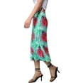 thumbnail image 5 of Franhais Women’s Summer Casual Mid-length Skirt Personality Digital Printed High-waist A-line Skirt, 5 of 9