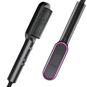 SOONHUA Hair Straightener Brush Fast Heating Hair Straightening Iron Comb 5 Temp Settings