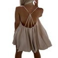 thumbnail image 4 of Mesdames Spaghetti Robe Sans Manches avec un Design Dos Nu en Vrac pour la Fête, 4 of 9