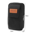 thumbnail image 3 of Bolsa Riñoneras de cintura para hombre, cinturón colgante, funda para teléfono, monedero con cremallera (A negro) Ehuebsd Para Estrenar, 3 of 8