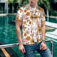 thumbnail image 6 of KLL Sunflowers And Butterflies for Men's Baseball Shirts,Short Sleeve Casual Shirts Button Down Shirt for Men Beach Summer Wedding Shirt-Medium, 6 of 7