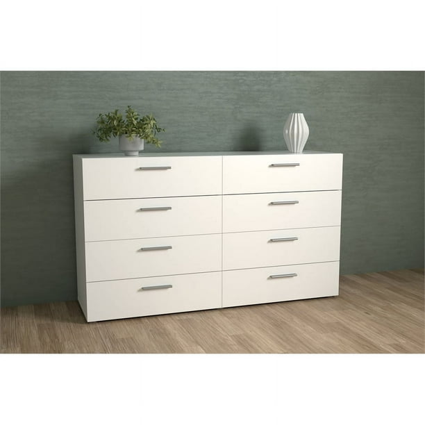 Atlin Designs Engineered Wood Contemporary Wood 8 Drawer Double