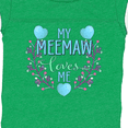thumbnail image 4 of Inktastic My Meemaw Loves Me with Flowers and Hearts Boys or Girls Baby Bodysuit, 4 of 5