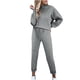 thumbnail image 1 of Mujeres Casual Color sólido Dos piezas Pantalones largos Sudadera con capucha Conjuntos de sudaderas de manga larga Wmkox8yi  bvn1975, 1 of 5
