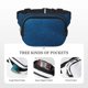 thumbnail image 5 of Fotbe Deep Blue Glitter Cangurera Cuadrada con Estampado de Doble Capa, Bolsa de Cintura Ajustable Mini para Hombres y Mujeres, 5 of 9