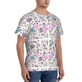 thumbnail image 2 of Bixox Men's Summer with Flamingo Printed Short Sleeve Skinny Athletic T-Shirt, 2 of 6