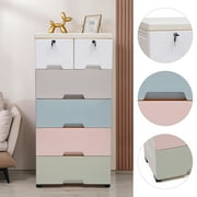 DENEST Plastic 5 Tier Drawer Dresser