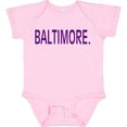 thumbnail image 3 of Inktastic Baltimore in Purple Text Boys or Girls Baby Bodysuit, 3 of 5