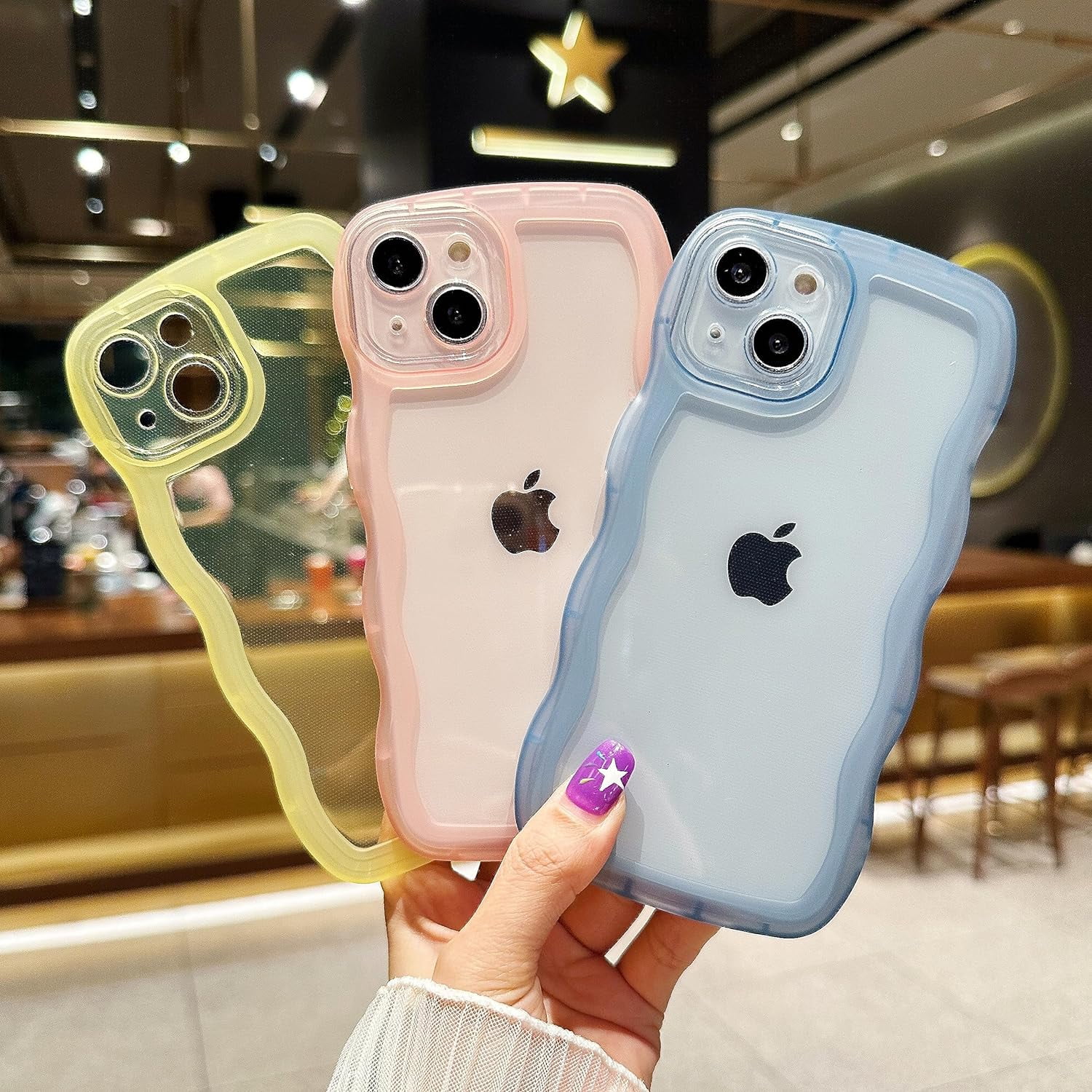TIANLI for iPhone 15 Case,Cute Silicone Case for iPhone 15, Shockproof Protective Phone Case for iPhone 15, Clear/Pink
