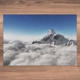 thumbnail image 6 of Ambesonne Mountain Jigsaw Puzzle, Mountain Sunny Sky, Heirloom-Quality Fun Activity for Family Durable Cardboard, 1000 pcs, White Blue, 6 of 6