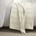 thumbnail image 6 of Lightweight Breathable 100% Cotton Knit Blanket – All-Season Bed Blanket – King Size – Ivory, 6 of 8