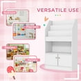 thumbnail image 6 of Qaba Toy Storage Cabinet, Kids Bookcase Childrens Bookshelf, White, 6 of 10