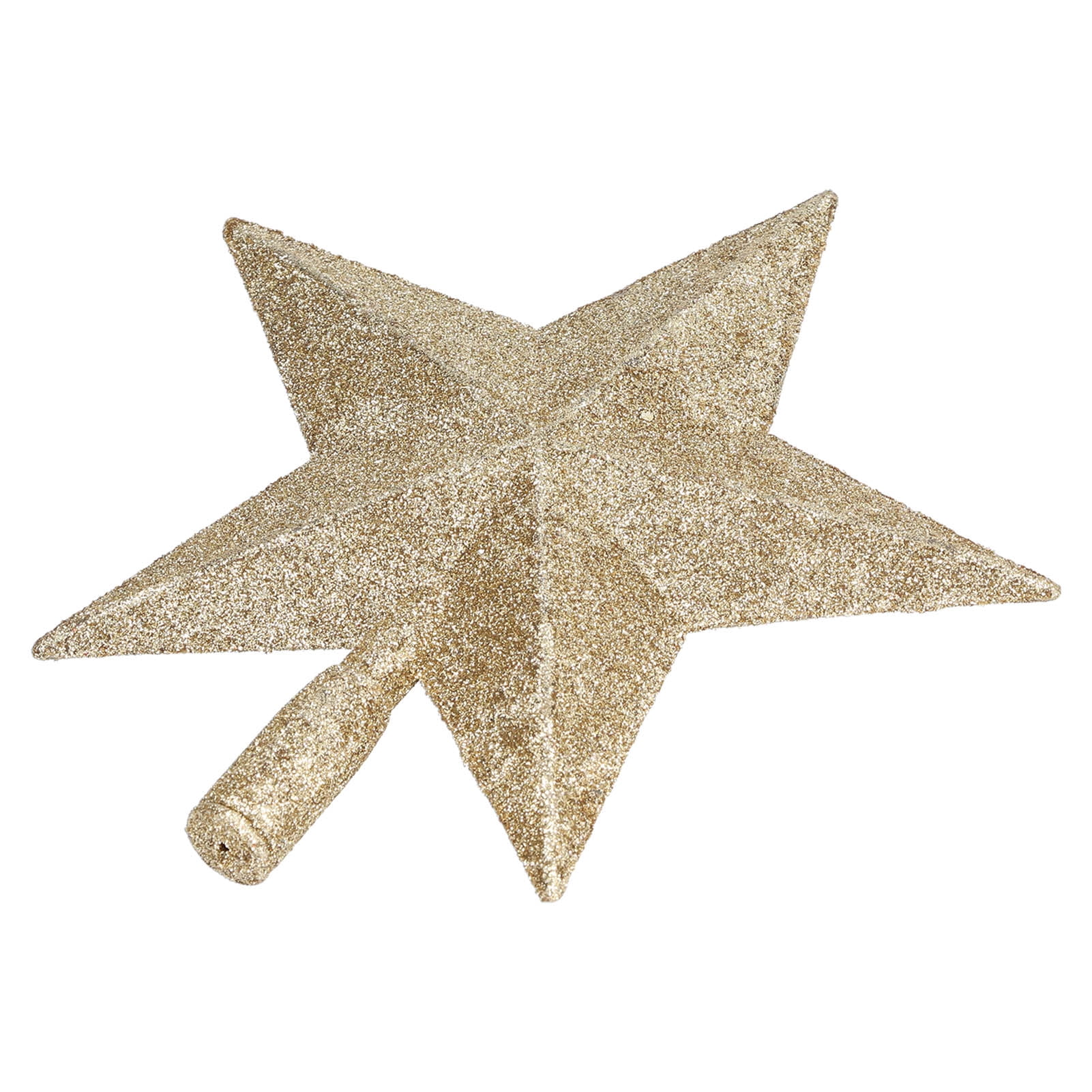 Tebru Star Tree Topper Decorated Golden Light Weight Shiny Mini Christmas Tree Topper For Home