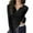 Black, variant on Womens Basic Shirts Long Sleeve Lightweight Tight Undershirts V Neck Stretchy Casual Soft Tshirts