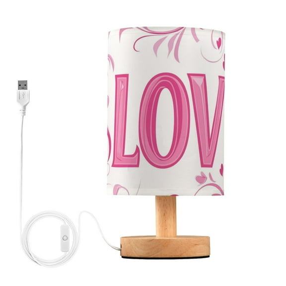 Elegant Leaves Hearts Love Valentine Table Lamp with USB Port LED Warm Light Lamp Night Light Home Decor