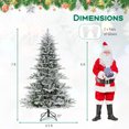 thumbnail image 4 of Costway 7 FT Snow Flocked Artificial Christmas Tree with 1119 PVC & PE Tips 620 LED Lights, 4 of 10