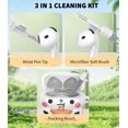 thumbnail image 4 of Funda de silicona Nimuw para AirPods 4 con diseño de vaca y mosquetón, 4 of 8
