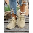 thumbnail image 4 of "Women Casual Sneakers - Solid Colors For Fall And Winter, Versatile Fashionable Women's Casual Shoes Designed For Outdoor Sports, Tennis, Running, Hiking. Thick Soled Wear Resistant Slip-On Shoes.", 4 of 5