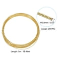 thumbnail image 2 of Uxcell 16Ft Textured Copper Jewelry Wire 20 Gauge 18K Gold Plated Brass Twist Wire 0.8mm Beading Craft Wire (5M), 2 of 5
