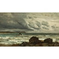 thumbnail image 3 of Harry Chase 18x12 Black Modern Framed Museum Art Print Titled - Seascape with Lighthouse, 3 of 5