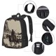 thumbnail image 2 of Disketp Western Desert Cowboy Mochila Minimalista de Gran Capacidad, Mochila de Viaje para Escuela, Trabajo o Uso Diario, 2 of 5