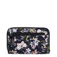thumbnail image 2 of Vera Bradley Women's Recycled Cotton RFID Turnlock Wallet Bloom Boom Navy, 2 of 3