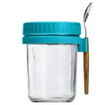 thumbnail image 2 of Portable Overnight Oatmeal Cup With Lid Breakfast Cup Cereal Glass Mason Jar D, 2 of 8