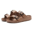 thumbnail image 1 of Weestep Essential lightweight double buckle slip-on flat adjustable women’s men’s sandals(Copper, W11-11.5/M9-9.5), 1 of 7