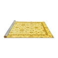 thumbnail image 2 of Ahgly Company Machine Washable Indoor Round Oriental Yellow Traditional Area Rugs, 8' Round, 2 of 4