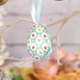 thumbnail image 5 of RBCKVXZ 3PCS Easter Eggs Oranment - 1.9"/50mm Hanging Easter Eggs Decorations, Colorful Buffalos Plaid Dots Decorative Eggs Baubles for Spring Farmhouse, Easter Tree, Basket Filler Decor, 5 of 6