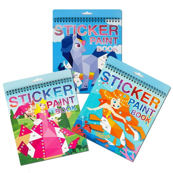 Set de libros de pegatinas AEAHALY Paint by Number Kids 4-8