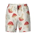 thumbnail image 4 of Lsque Mens Swim Trunks Cartoon Flat Mushrooms Pattern - Bathing Suit Compression Liner - Beach Swim Shorts Swimwear - (S-3XL) - Stretch Quick Dry -Small, 4 of 9