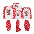 thumbnail image 1 of Conjunto de pijamas navideños para padres e hijos, ropa de dormir de manga larga con cuello redondo y estampado, traje de dos piezas para mujeres, hombres, niños y bebés, 2023, 1 of 4