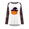 thumbnail image 4 of Blusa suelta informal de manga larga con cuello redondo para mujer, camisas con estampado de Halloween Fridja fjkfkj2414, 4 of 5